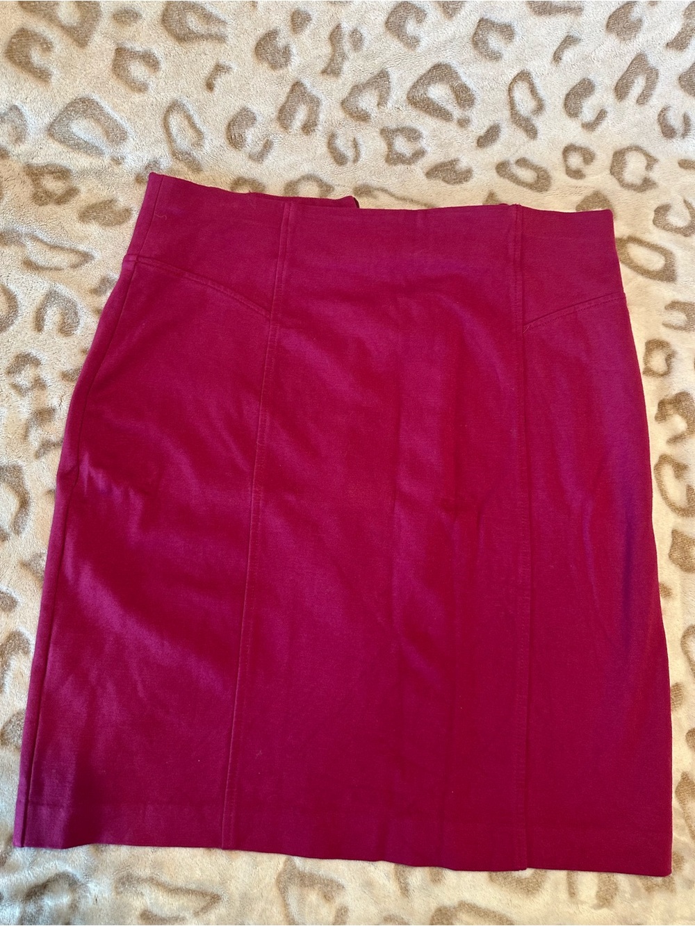 Thalian Fitted Pencil Skirt in Deep Berry